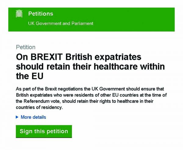 On BREXIT British expatriates should retain their healthcare within the EU