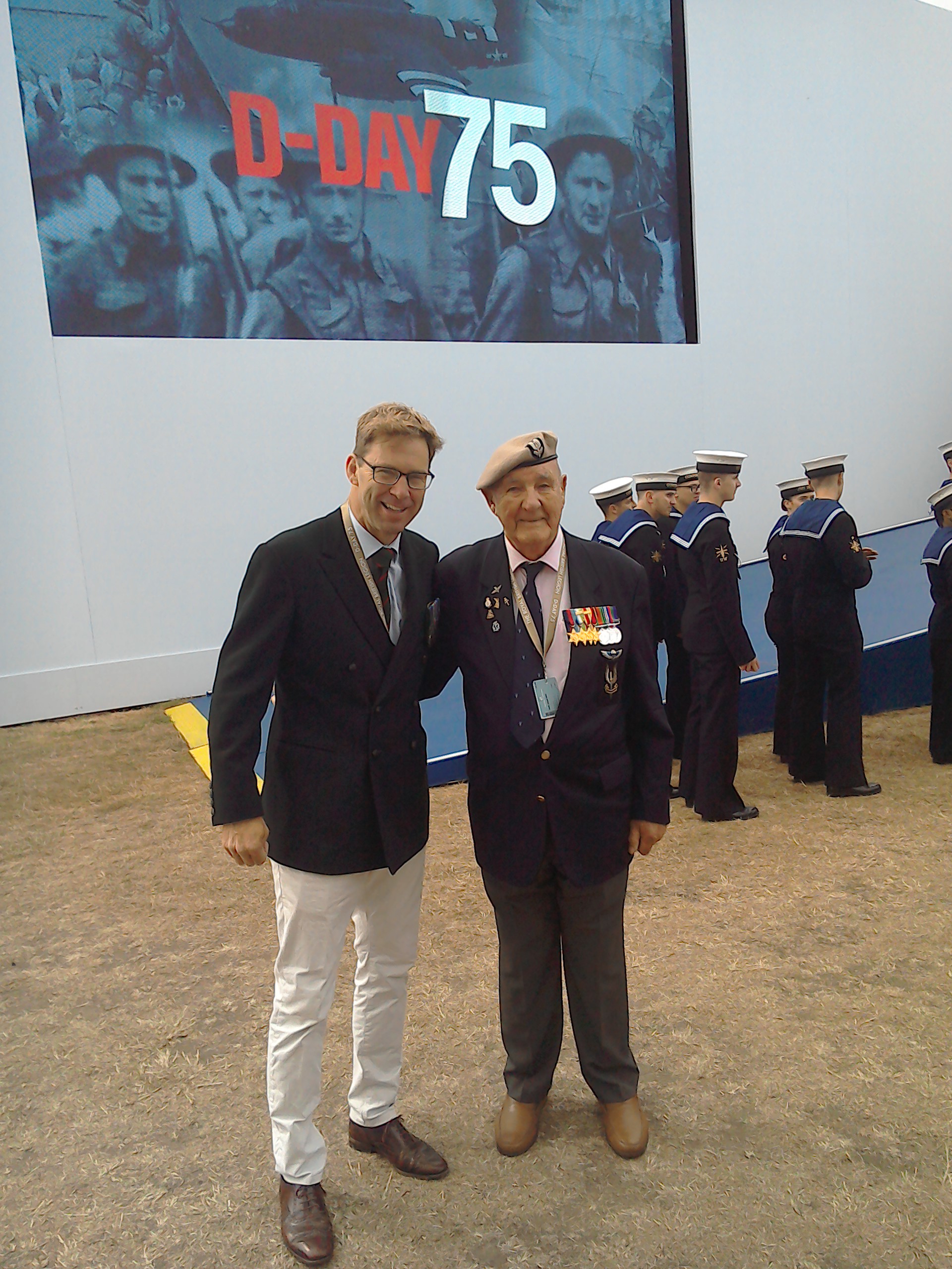 Joe with Tobias Ellwood, MP, the Under Secretary of State for Defence