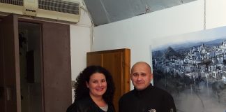 MANUEL SANCHEZ LUCAS GANADOR DEL II MARATON DE PINTURA AL AIRE LIBRE DE MOJACAR Raquel Belmonte y Manuel Sanchez