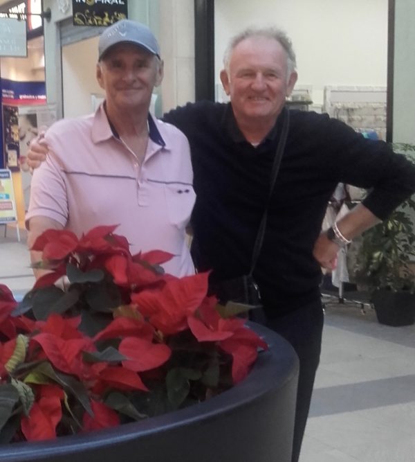 Mike Gossage and Mck Reeves who raised 10k with their Poppy Golf Days