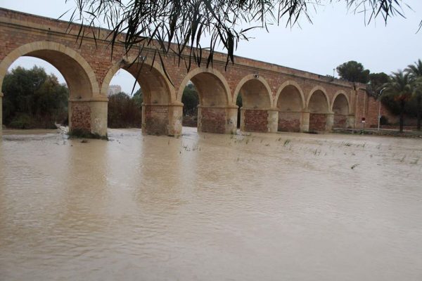 Campoamor beach is completely flooded