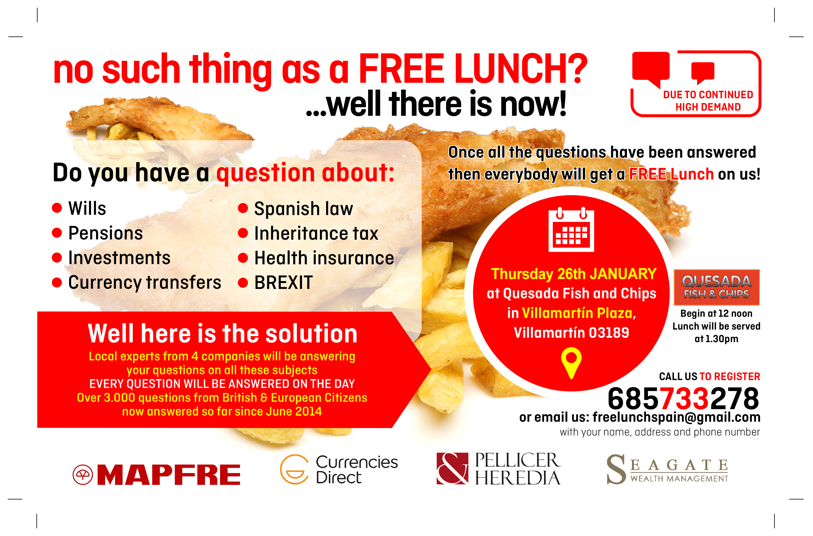 GETTING ANSWERS IN SPAIN FREE LUNCH 26 JANUARY 2017 The Leader