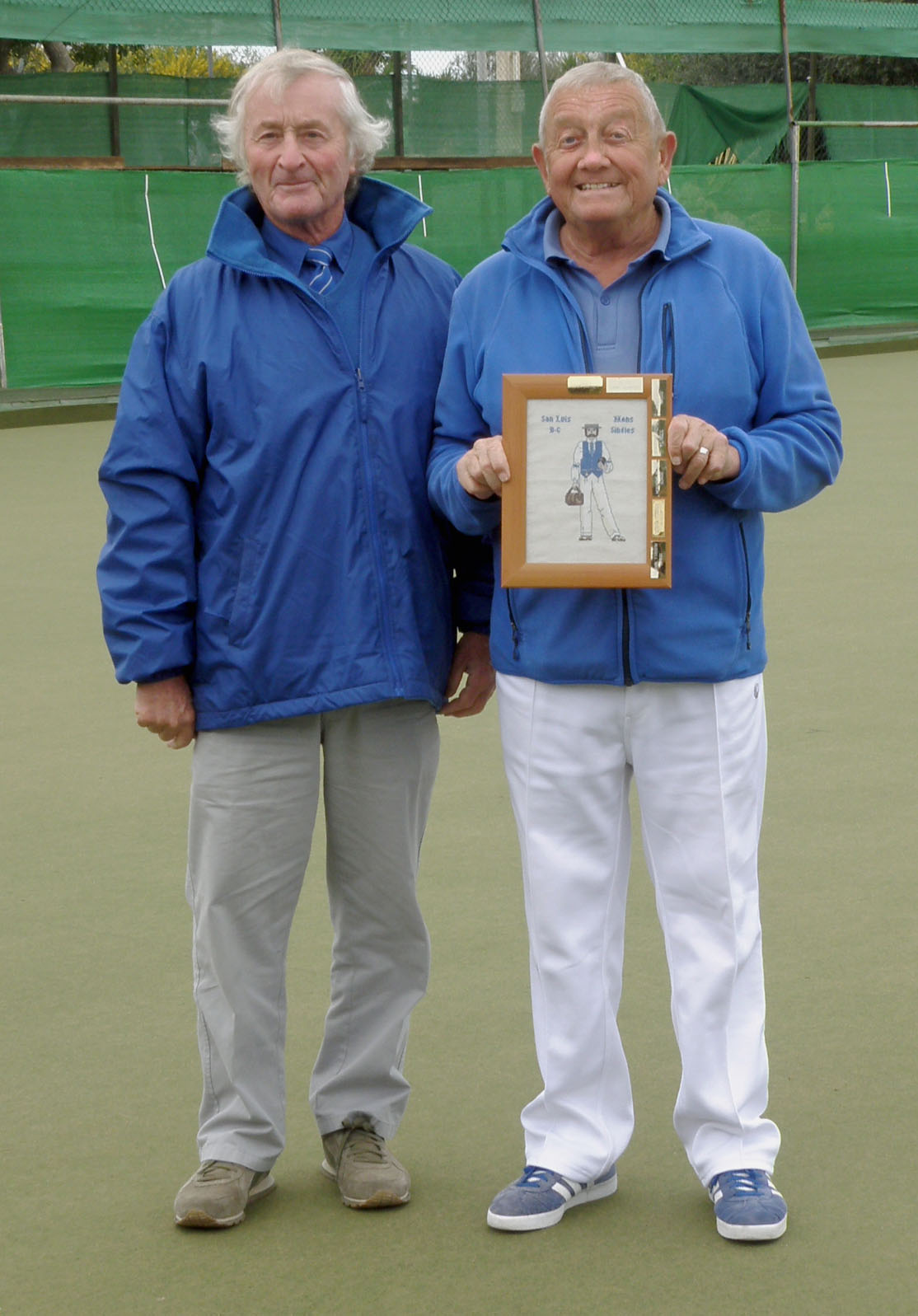 Mal Hughes with club President Vic Slater