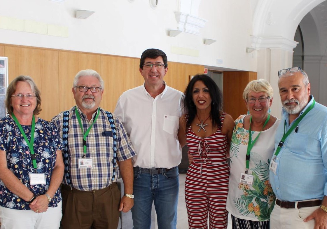 AUAN members with Juan Marin (Vice President Junta de Andalusia) and Mara Bosquet (President Parliament of Andalusia). July 2018.