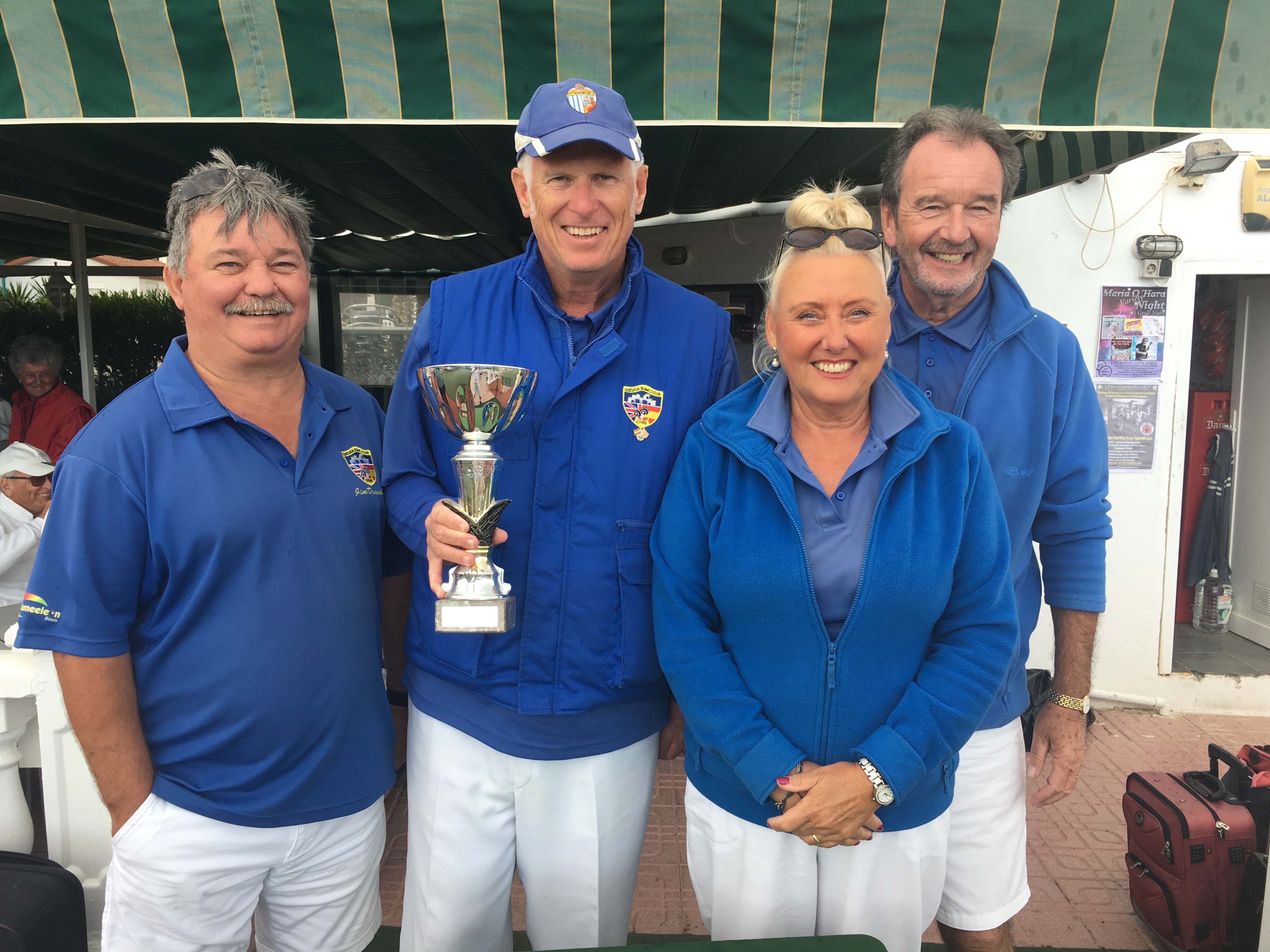 Les McCracken Memorial Trophy best visitors winners - Jim Donnelly, Steve Hibberd, Dee Stephenson, John Stephenson