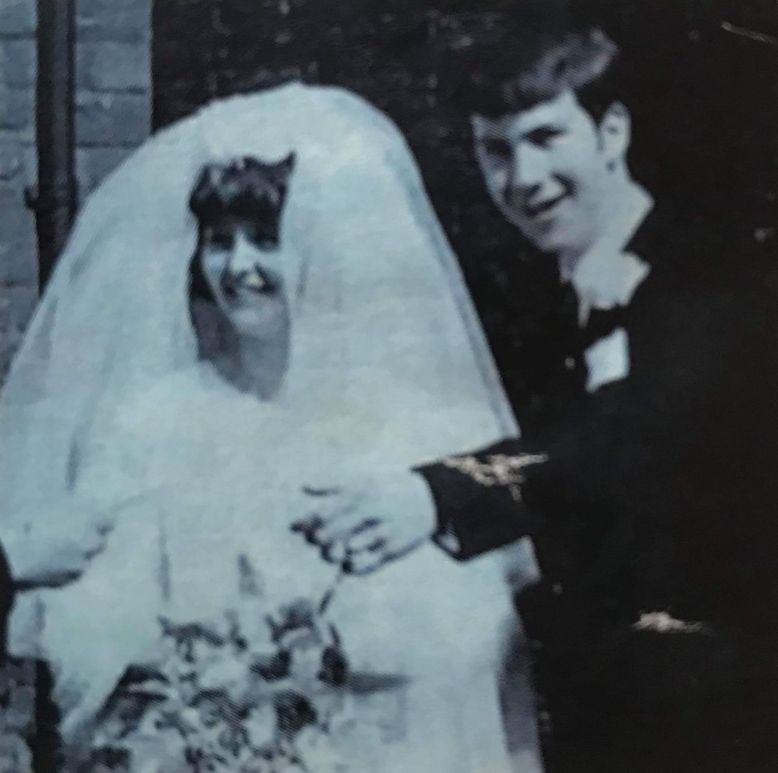 *Tony and Linda on their wedding day in 1969.