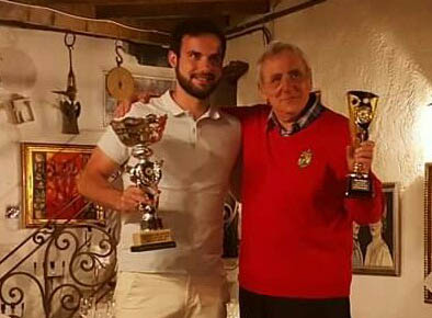 Keeper Carlos presented with the Steve Harris Trophy for the players Player of the Year by Terry Harris.