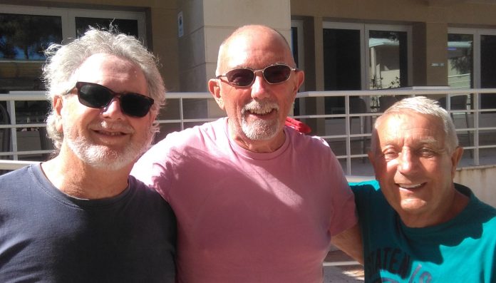 Winners 02.06.19 Photo, left to right. Rob Peck and Ian Sinclair, Mistral. Norman Vener, Radial.