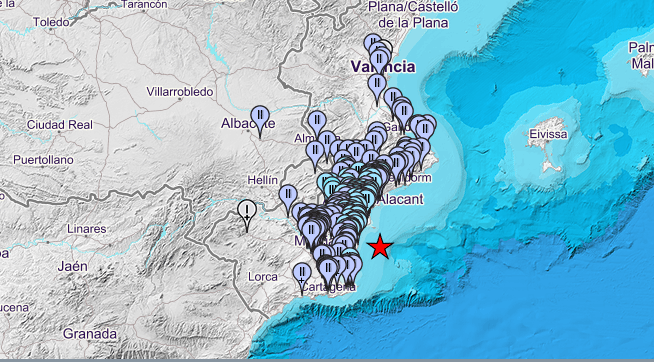The March 2019 earthquakes were felt in the surrounding areas