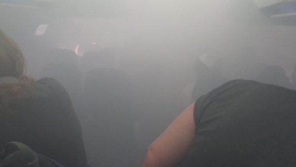 The British Airways plane has been filled with smoke (Lucy Brown)