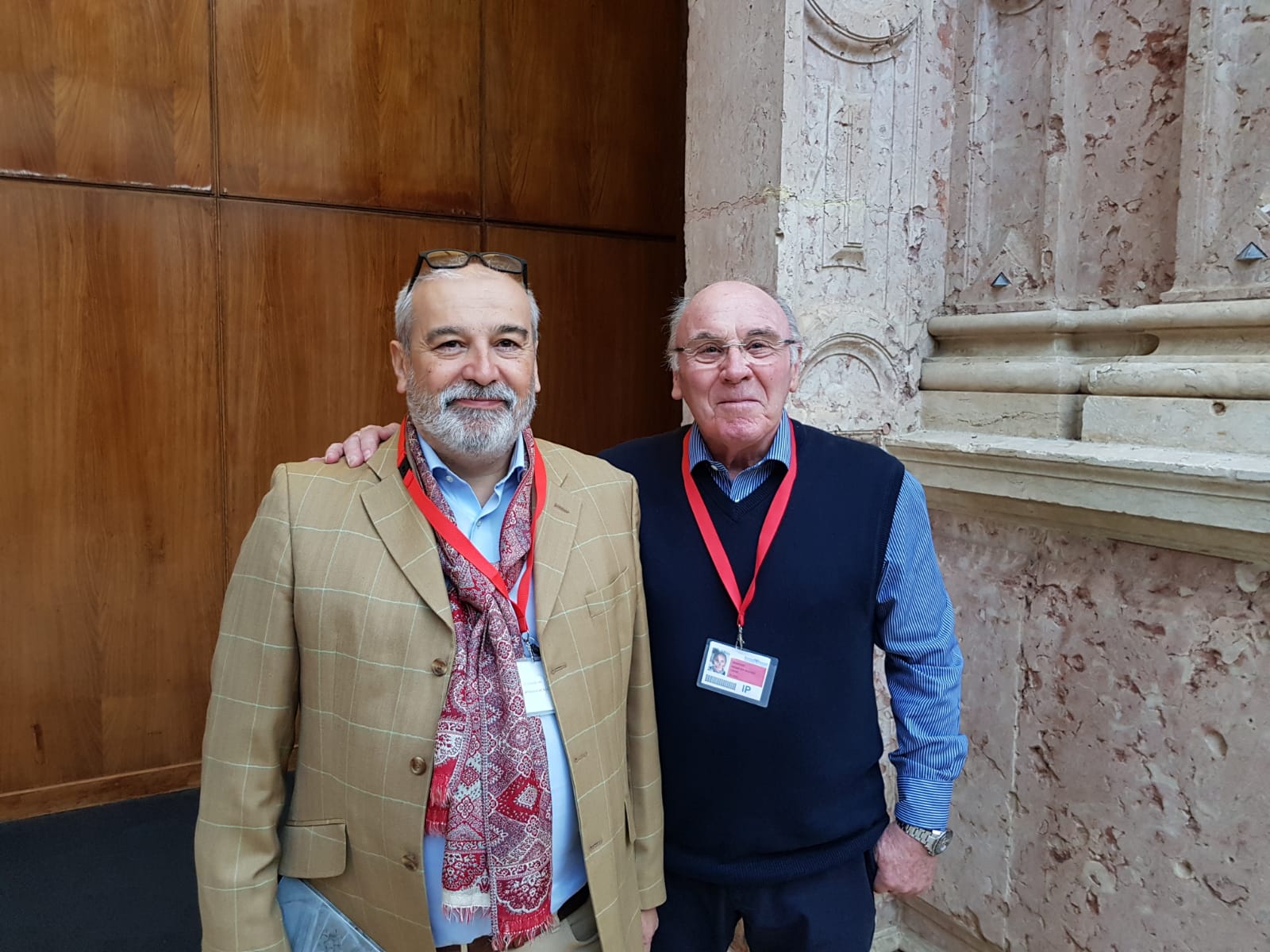 Gerardo Vazquez, spokesperson for AUAN with Councillor Rodney Webster from Arboleas in Seville.