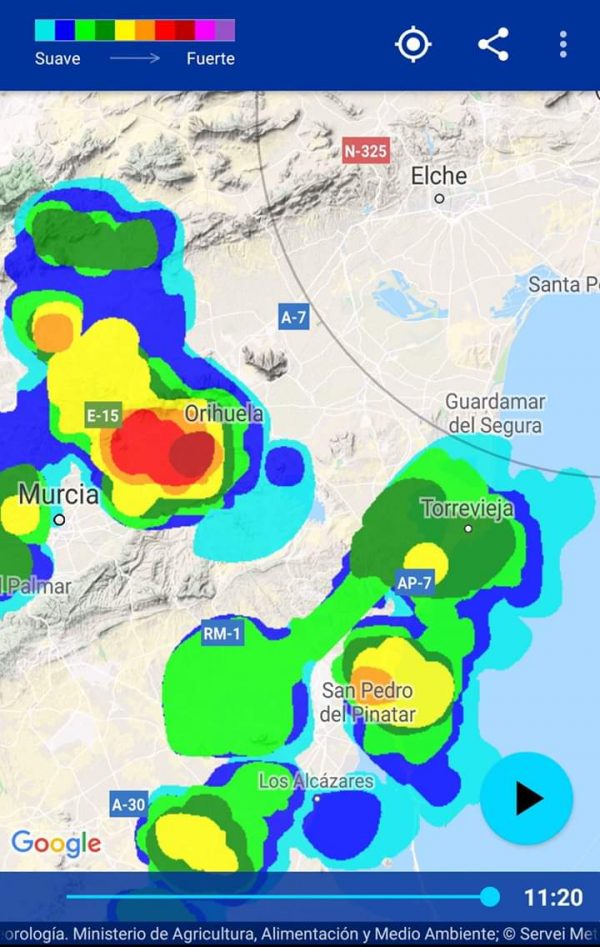 Thunderstorms and hailstorms hit Vega Baja