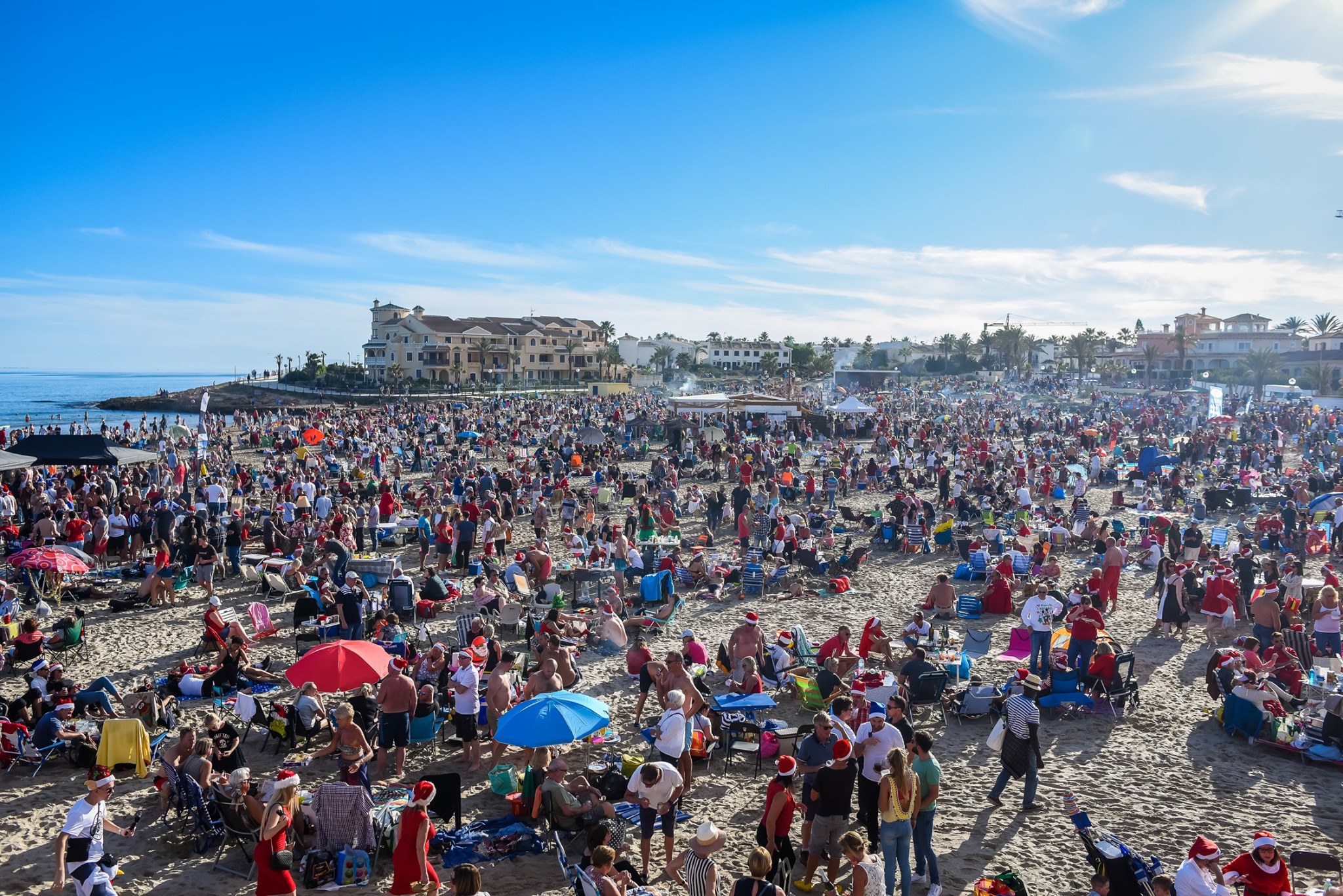 There was no space at all on Zenia Beach with the occasion continuing to grow year on year