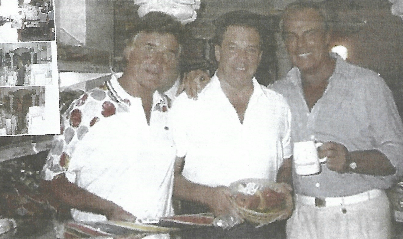 Ronnie Knight (left) Tony Slater and comedian/impressionist Paul Melba in Calpe. Photo: Courtesy Tony Slater.