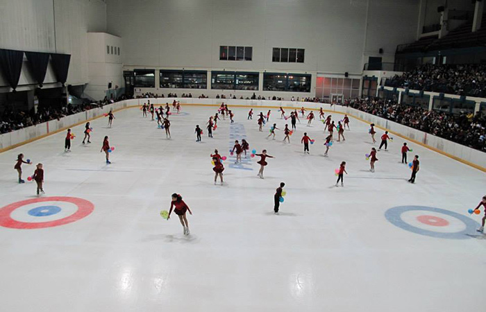 The ice rink is quickly being converted into a gigantic morgue