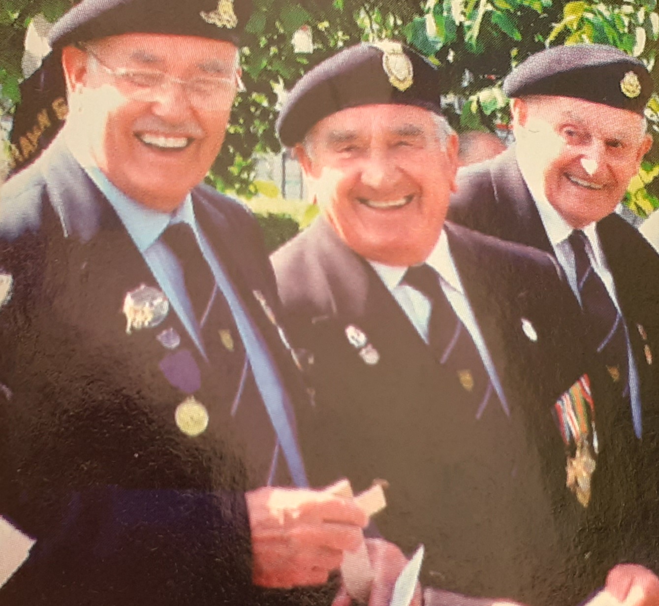 Jim and his friends from Normandy Vets D-Day 2005.