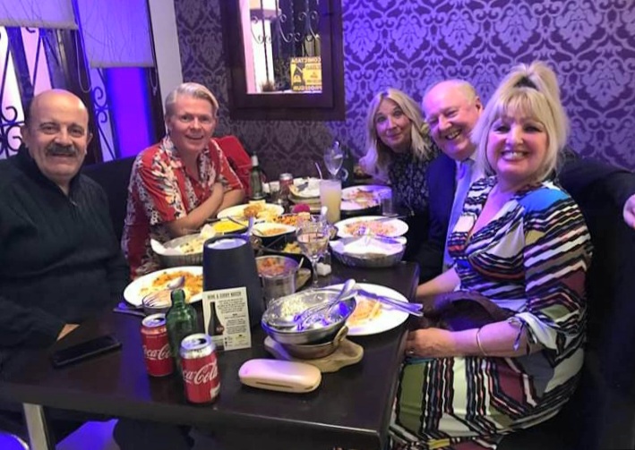 Stevie and Eileen Gleave, May and Jimmy Cricket with Willie.