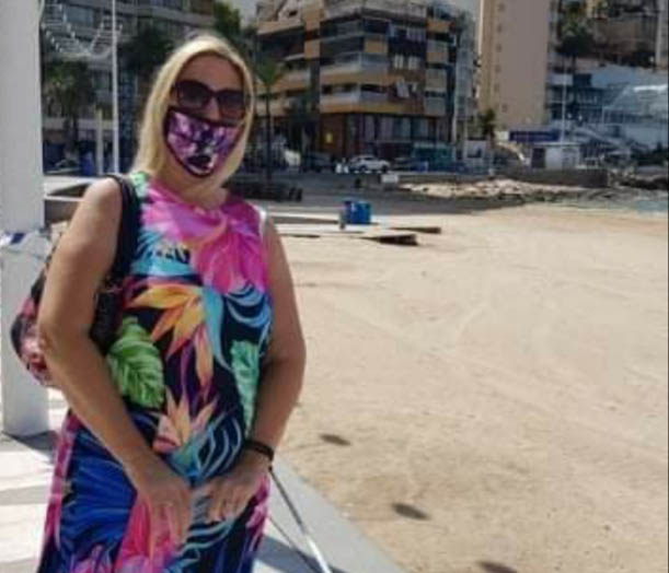 Masked Tracey in Benidorm.