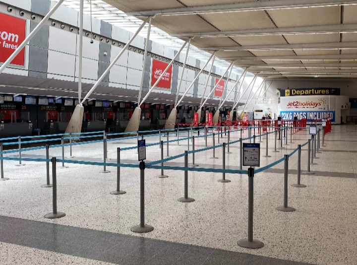 Nottingham airport: eerily quiet.