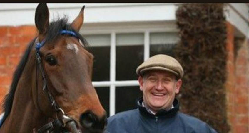 McCain at his Bankhouse stables, Cheshire. Twitter