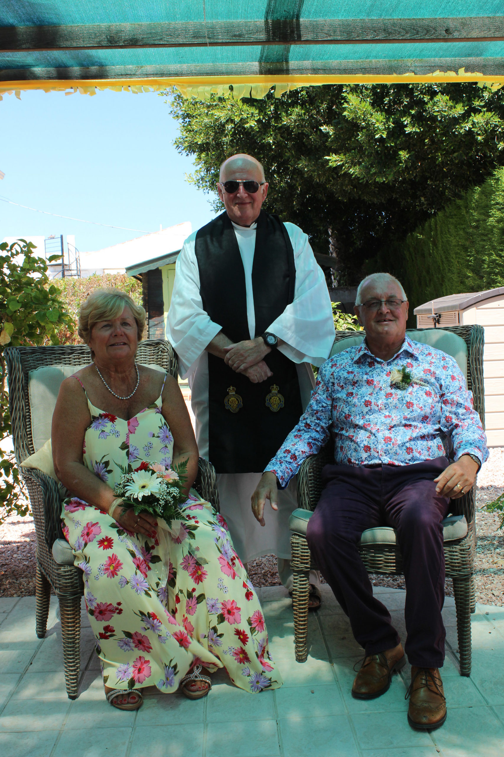 Malcolm and Mary sitting with Terry Baxter