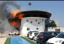 Flames engulf Lo Págan Yacht Club Flames devour Lo Págan Yacht Club