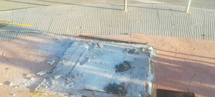  ATM robbery on August 19. Only the concrete base was left behind.