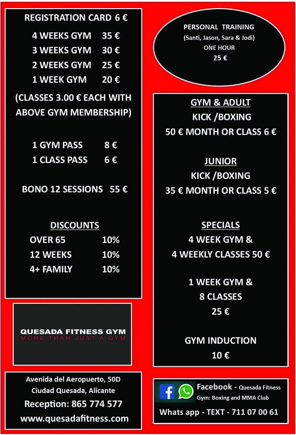 Gym Prices