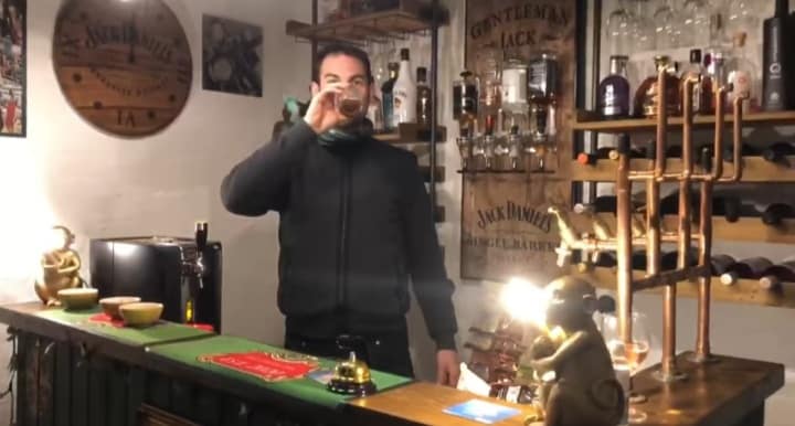 Cheers: Trainer Phil celebrates Mr Carbonator New Year's day win. Photo: Pippa Kirby