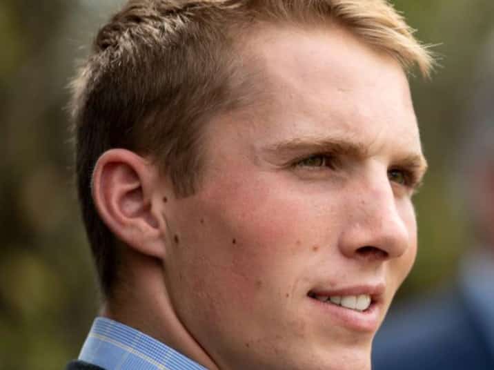 Harry Cobden: rode Gold Bullion to complete Warwick fromthehorsesmouth.info accumulator. Photo: Twitter.