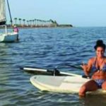 Marta Penalver de vacaciones en el Mar Menor en 2019.