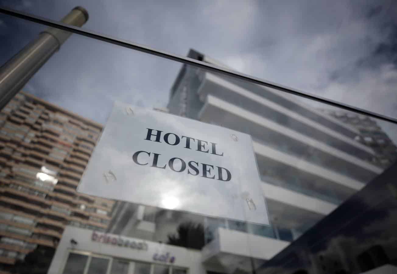 Empty hotels in Benidorm.