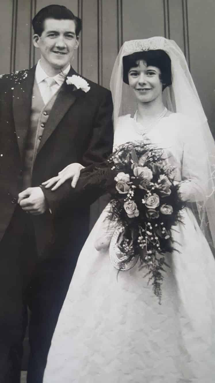 George and Brenda on their wedding day.