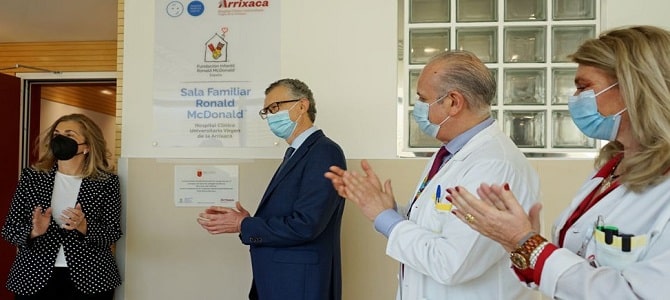 Ronald McDonald room opened at Virgen de la Arrixaca hospital