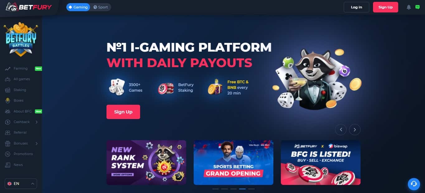 Betfury.io - No 1 i-gaming platform with daily payouts